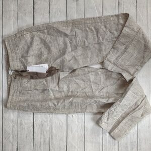 Reiss oatmeal Claude linen pants size 4